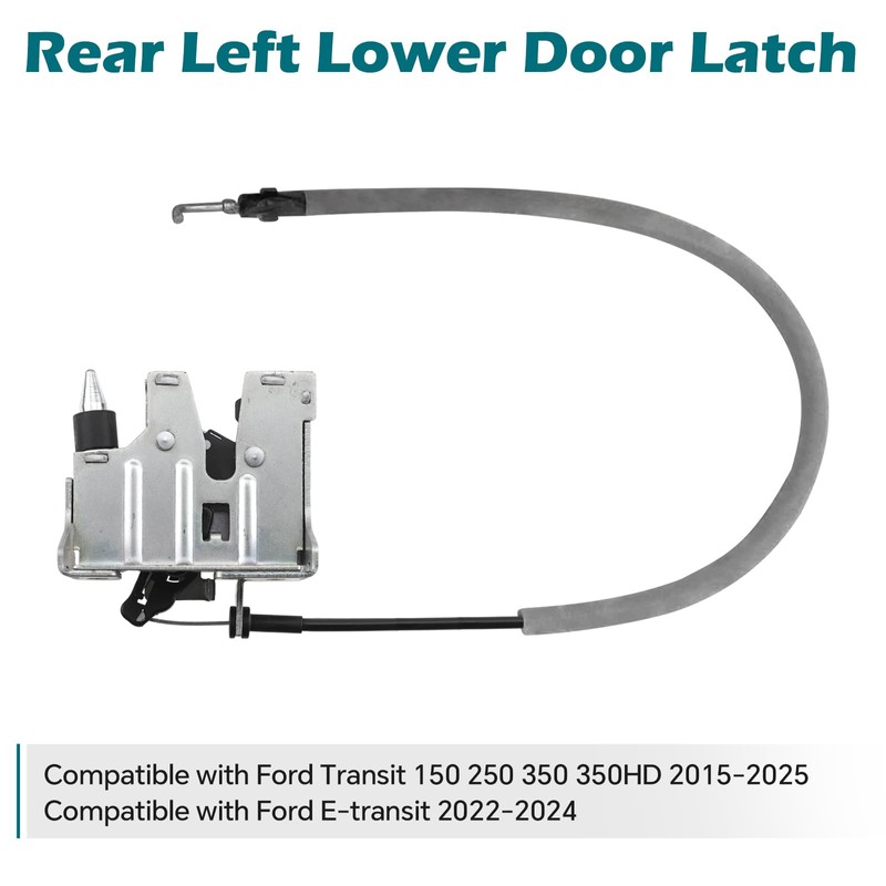 Rear Door Lower Latch Lock with Release Control Cable Assembly