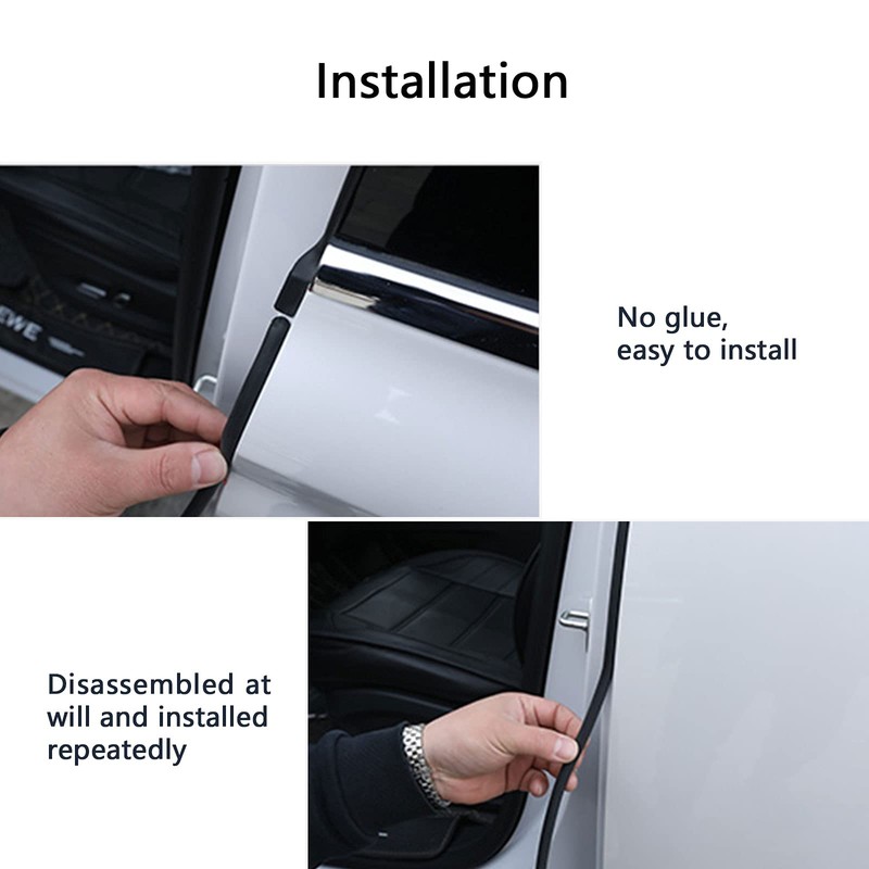 1/8"x 7/32"-U Shape Automotive Door Weather Seal Trim-Fits Gap 1/32"-PVC