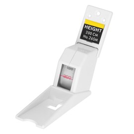 Fafeicy Medidor de estatura de metal, medidor de estatura de altura ABS de 2 metros, regla de cinta métrica retráctil, herramienta de medición de metal(Blanco)