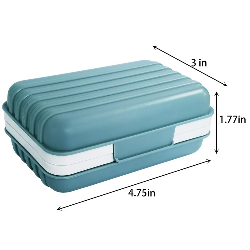 Lofekea Travel Soap Case, 2 Pieces, Soap Dish with Lid,