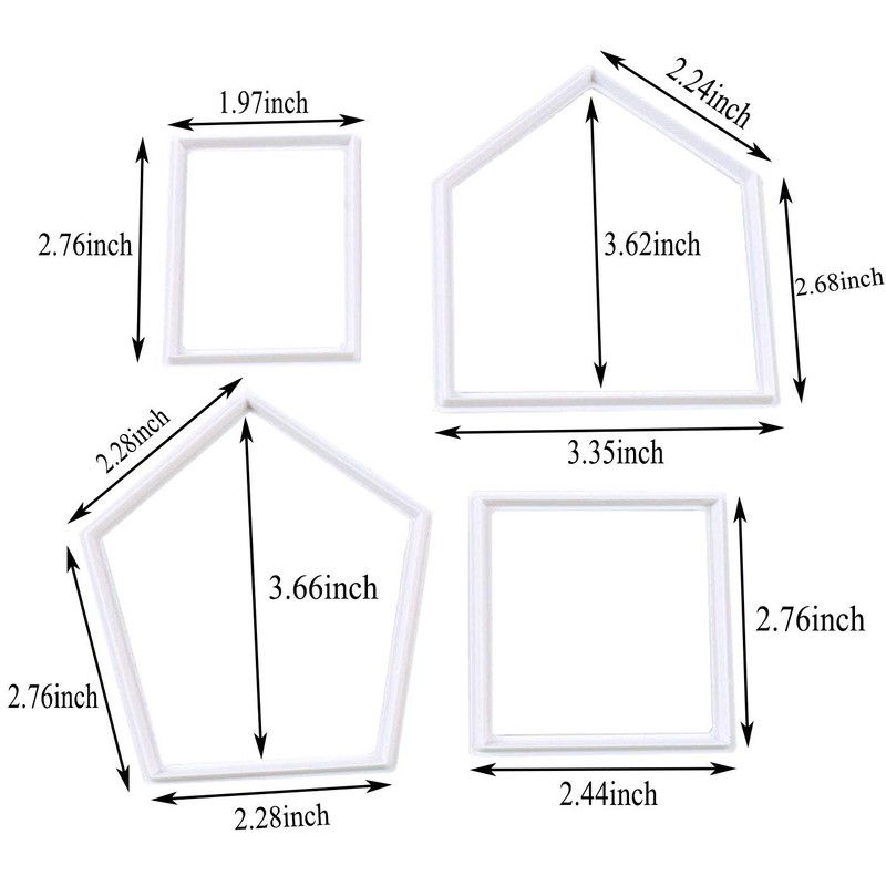 DaNaRaa Plastic Mini House Bamboo Fence Pennant Cookie Cutters Cakecup