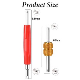 R134 R12 A/C HVAC Valve Core Remover Tool of Air Conditioner, Car Double Head Valve Core Repair Tools for Car Truck, Repair Install/Remove Tool