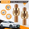 Side Post Battery Terminal Bolt 2 Set 3/8"-16&3/8"-24 Brass Standard