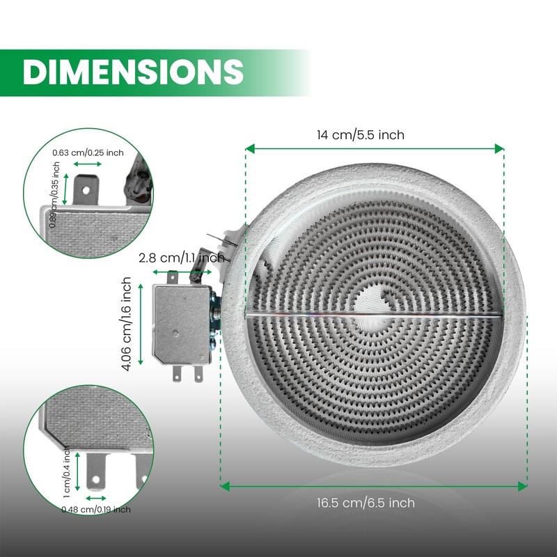 WB30T10145 5.5in Range Radiant Element Compatible with GE Hotpoint Whirlpool