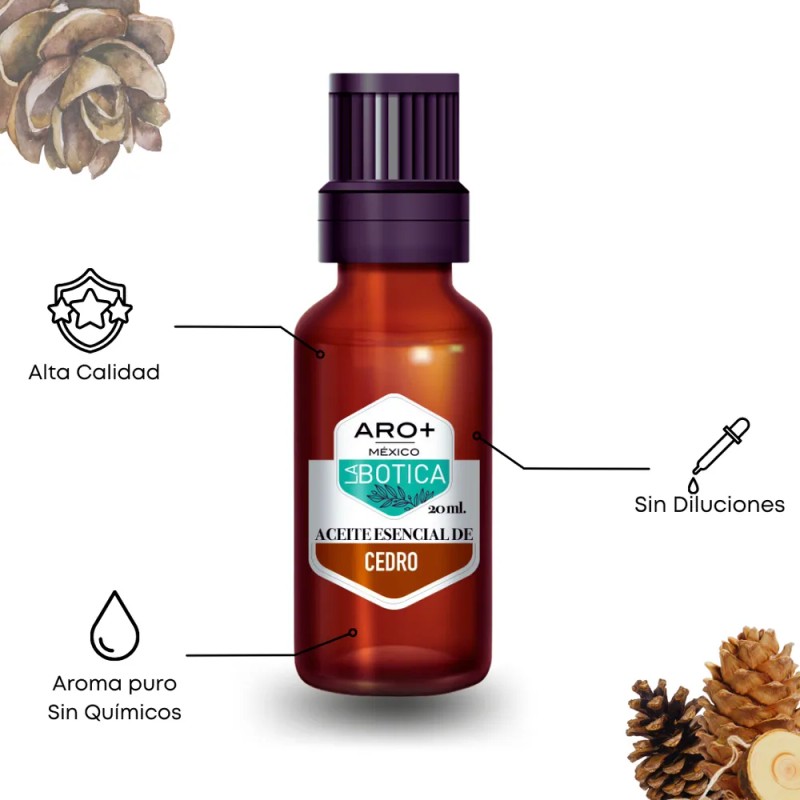 Aceite Esencial Cedro, Aromaterapia, 100% Puro, Terapéutico