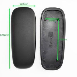 MingYi.office Arm Pads Caps Replacement for Humanscale Smart Office Chair in Black/Grey Color 1 Set (2pcs) (Black)