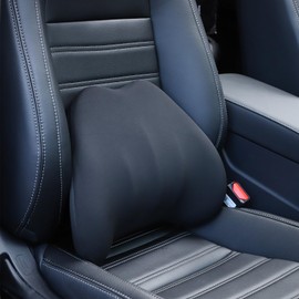 Car Lumbar Support Pillow, Memory Cotton Lumbar Pillow, Ergonomically Designed to Promote Good Spinal Posture and Comfortable Sitting Posture While Driving (Black)