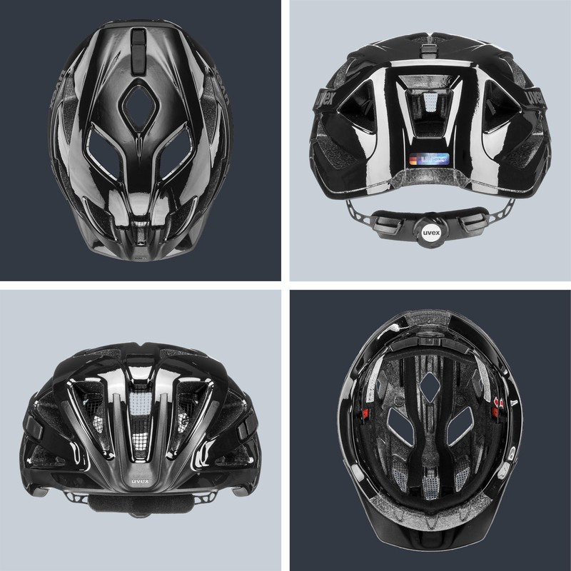 Uvex Unisex Adult Active Cycling Helmet, black, 56-60 cm