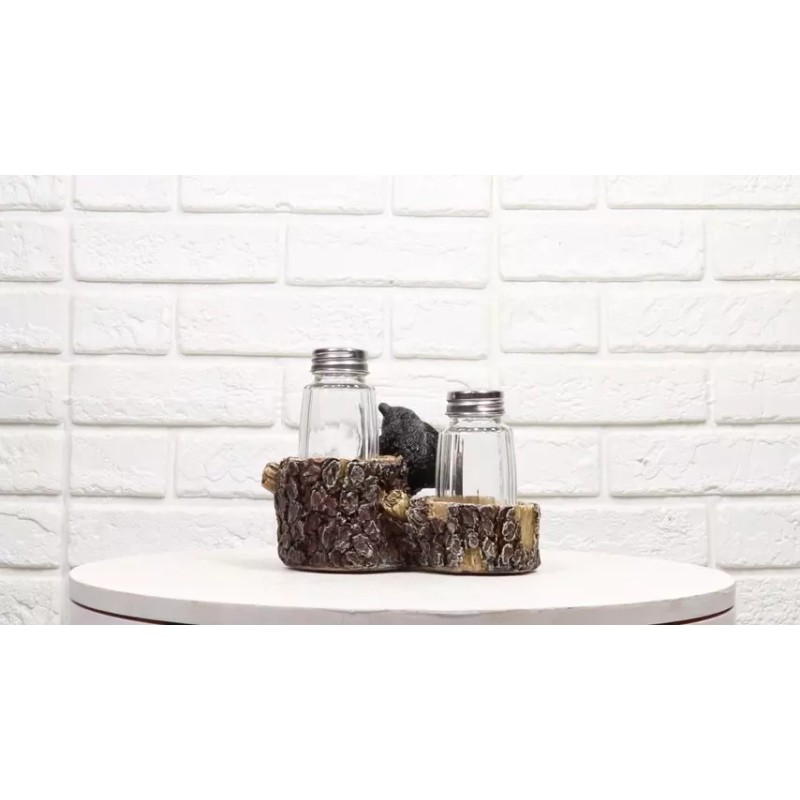 Ebros Gift Rustic Forest 2 Black Bear Cubs Playing By