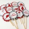 Fire Rescue Firefighter Dalmatian Cupcake Toppers - Birthday Baby Shower