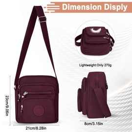 NEWIROVE Crossbody Bag Women's Shoulder Bag Women's Sporty Shoulder Bag Women's Medium Nylon Shoulder Bag Women's Cross Bag Women's Wide Strap Gift for Women Shopping, Travel, School