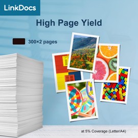 LinkDocs 260XL Black Ink Cartridges Replacement for Canon 260XL PG-260 XL Work for Canon PIXMA TS5320 TS6420 TR7020 TR7020a TS6420a All in One Wireless Printer (Black, 2-Pack)