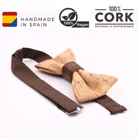 Herrenfliege Handgefertigt in Spanien | Veganer und originaler Naturkork | Sie werden der König der Party sein (Cuerda)