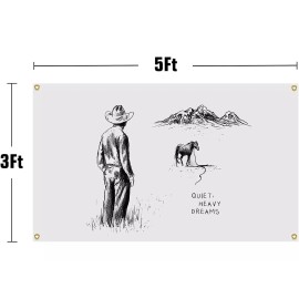 Unbranded Zach Singer Flag 3X5 Ft Quiet, Heavy Dreams With Four Brass Grommets Funny Flag