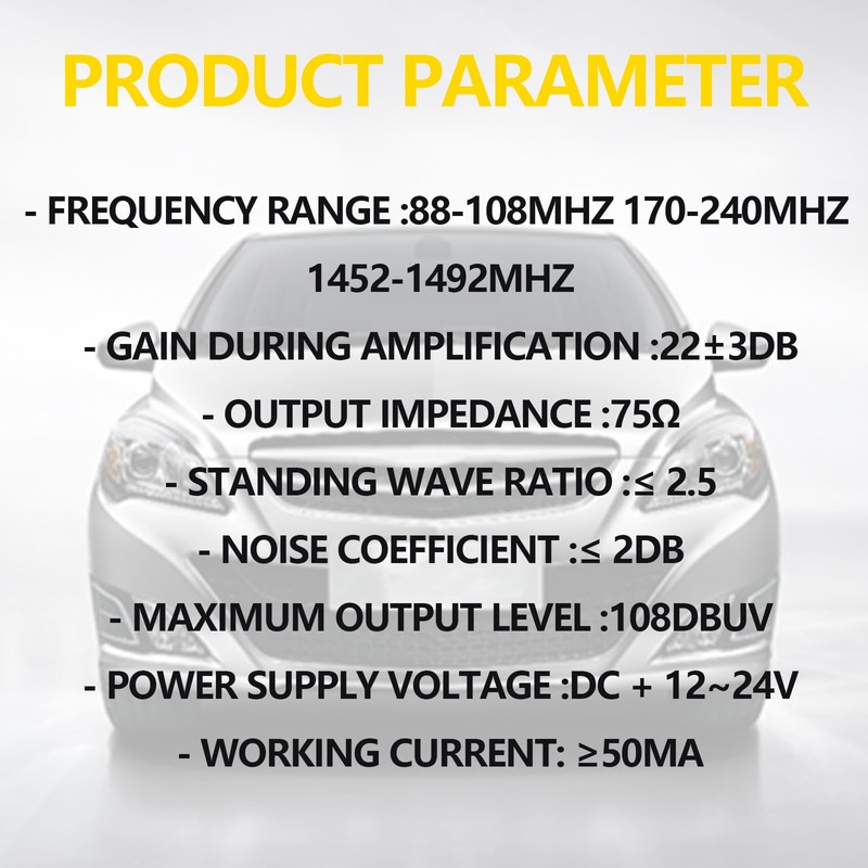 Universal 12V Car cBooster Stereo FM AM Signal Amplifier, Power