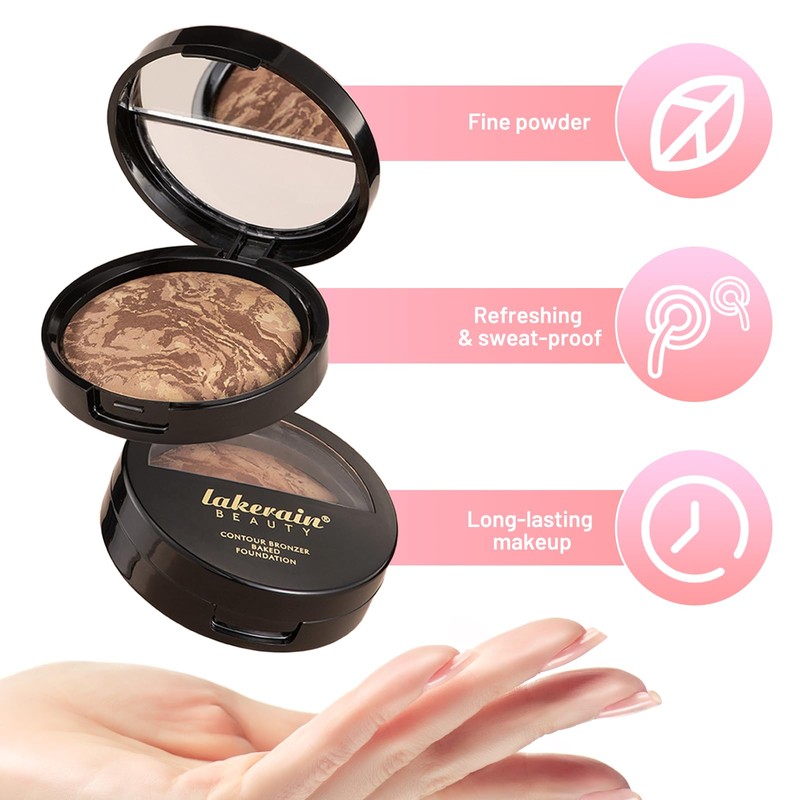 Ninnyi Long Lasting Brighten Foundation Medium, Baked Balance Baked Foundation