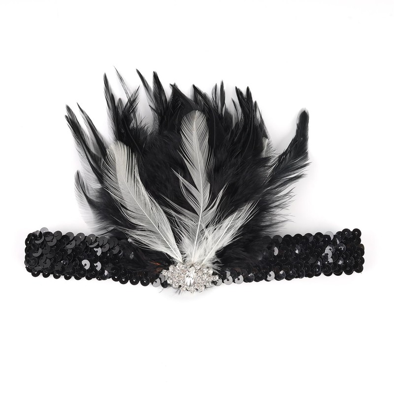 Women Flapper Headband Roaring 20s Accessories Fascinators for Women Hair