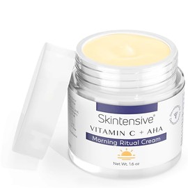 SKINTENSIVE- Crema facial ritual matutino con vitamina C y alfa hidroxiácidos con extracto de espino amarillo, 1,6 oz.