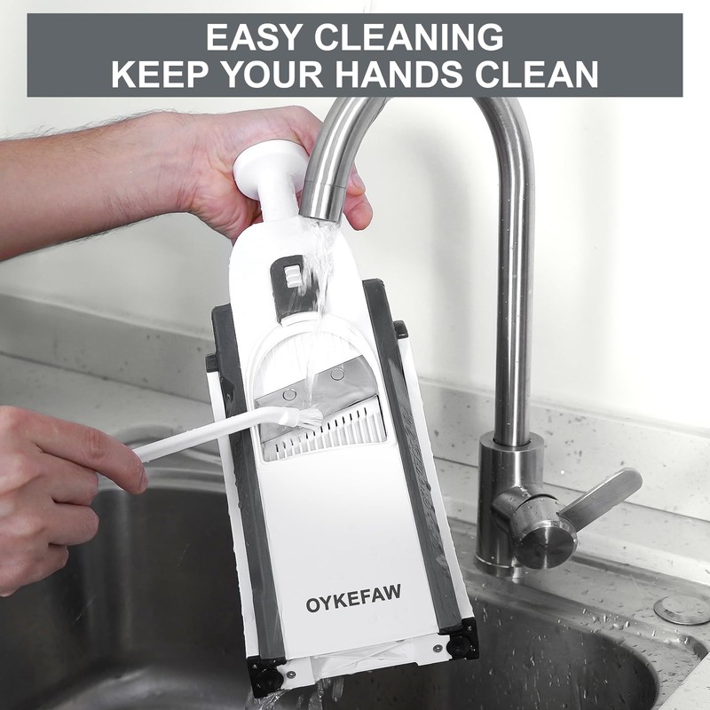 OYKEFAW Safer Mandoline Slicer For Kitchen, Potato Slicer for Chips,