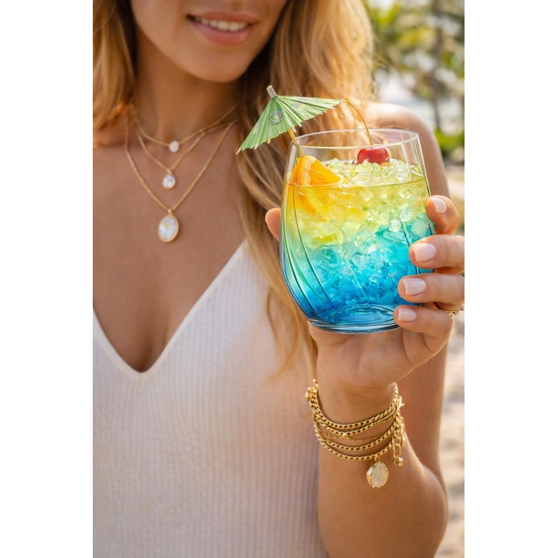 Oojami 40 Pack Stemless Plastic Wine Glasses 12 oz -