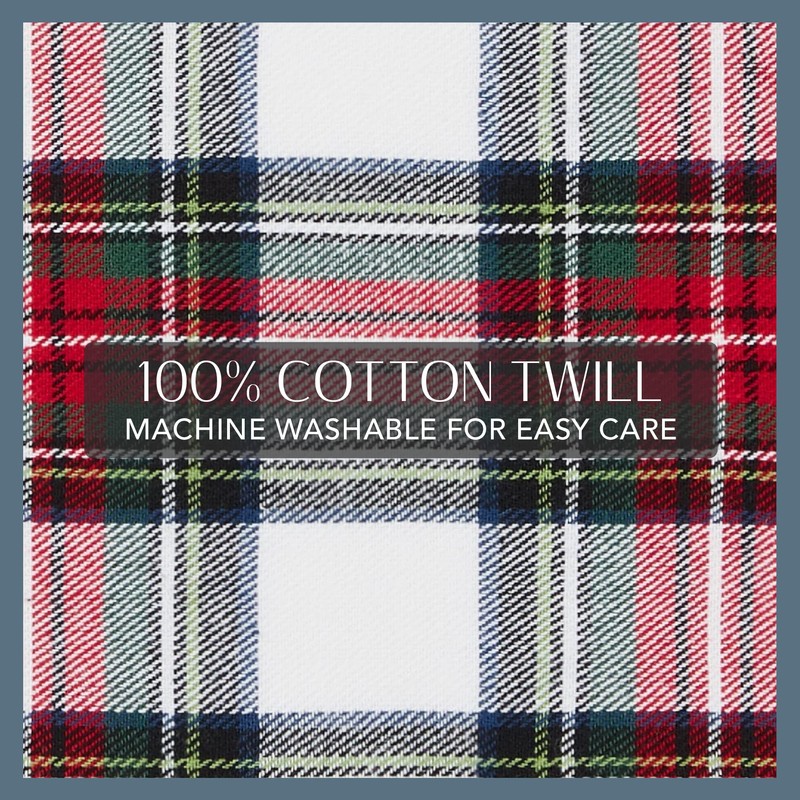 Elrene Home Fashions Christmas Classic Holiday Plaid Cotton Tablecloth, Holiday