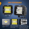 Nilight 2Pcs 3Inch 42W LED Cubes Upgraded Spot Flood Combo