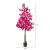 Nearly Natural 6ft. Bougainvillea Artificial Tree, Pink