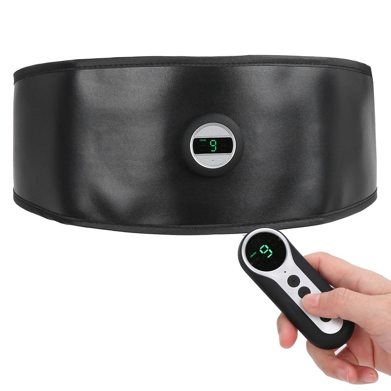 Smart Abdominal Muscle Trainer TENS PU Leather Slimming Belt Rechargeable
