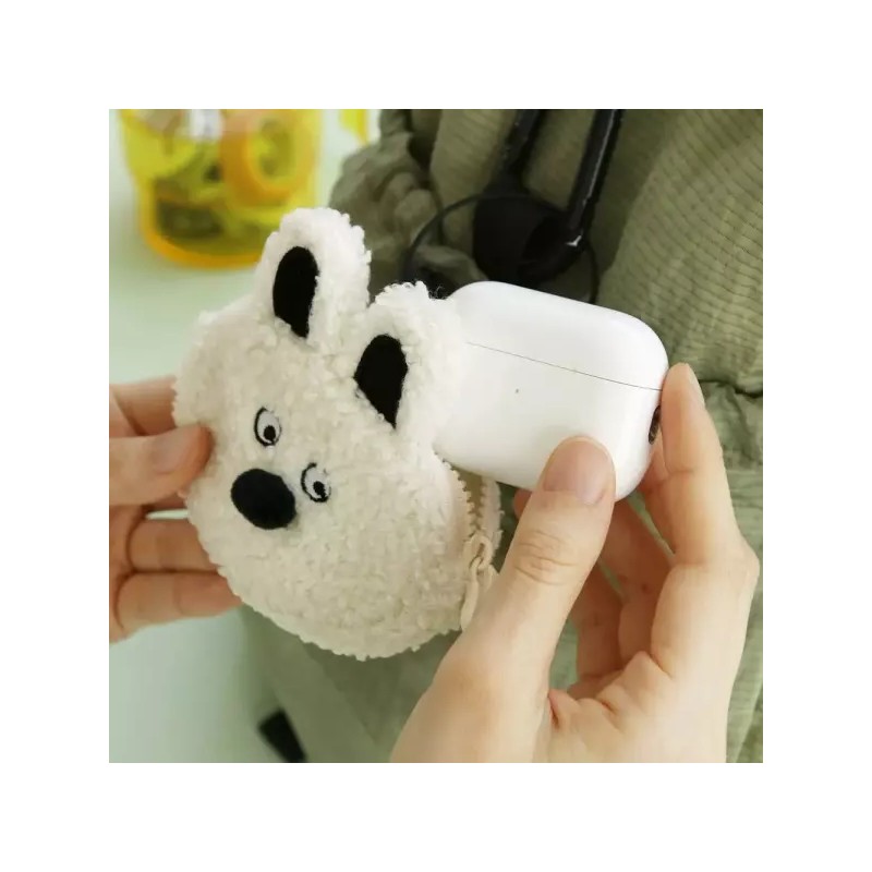 Doodle 두들 키링 파우치 [04 화이트 캣] Doodle Keyring Pouch
