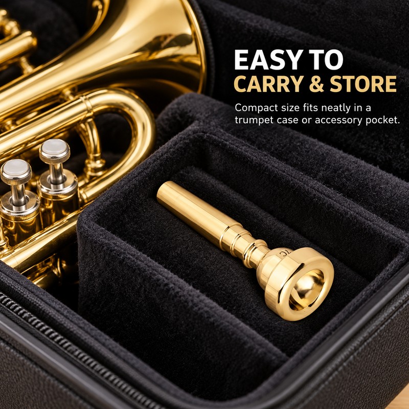 7C Trumpet Mouthpiece for Beginner Practice – Brass Mouthpiece with