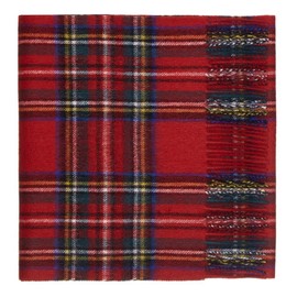 Oxfords Cashmere 100% Lambswool Plaid Tartan Scarf, Royal Stewart