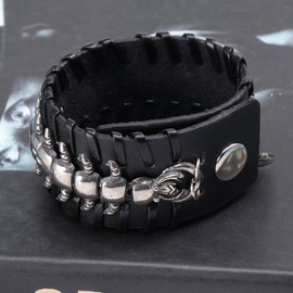Holibanna 1pc Mens Punk Bracelets Mens Bracelet Punk Leather Bracelet Ladies Bracelets Women Punk Bracelet Style Bracelet Leather Bracelets Men Bracelets Braided Rope Man Centipede