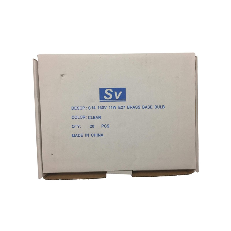 Sival - 11S14 Sign Light Bulb (S14), 11 Watts, Clear,