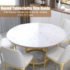 40-44 in Clear Round Table Cover Protector, TWUTGAYW Elastic Edged