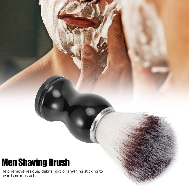 2PCS Men Portable Synthetic Nylon Beard Brush Salon Face Cleaning