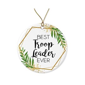 Troop Leader Christmas Ornament - Christmas Ornament Gift for Troop Leader - World's Best Troop Leader - Best Troop Leader Ever - Troop Leader Gifts Printed on Both Sides