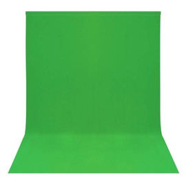 Easy-Going 5Wx7L ft Green Background Muslin Backdrop, Photo Studio, Collapsible High Density Screen for Video Photography and Television