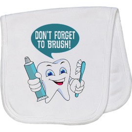 inktastic Dental Hygienist Dentist Toothbrush Baby Burp Cloth White 42d7a