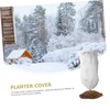Sosoport 2pcs Plant Protection Cover Greenhouse Frost Guard Drawstring Winter
