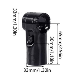 End Rail Clamps, 6 Sets Chain Link Fence T Clamp for 1.1" Pipe Plate Frame, End Rail Dog Kennel Fence Tie, Black