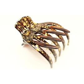 NEW Medusa Heirloom LARGE Yoga Clip, Black Gold Splatter Paint