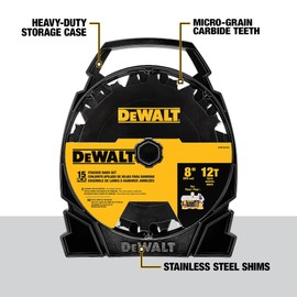 DEWALT Stacked Dado Saw Blade 8 Inch 12 Tooth (DW812DADO)