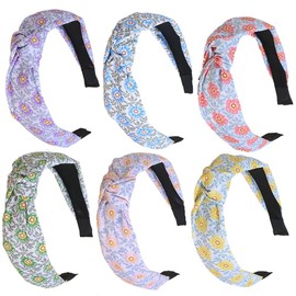Headbands for Women, Alice Bands, Mixed Printed Fabric Hair Band, Adult Women, Hair Bands, Fashion Headbands, Knot Hair Accessories (6gewenhua)