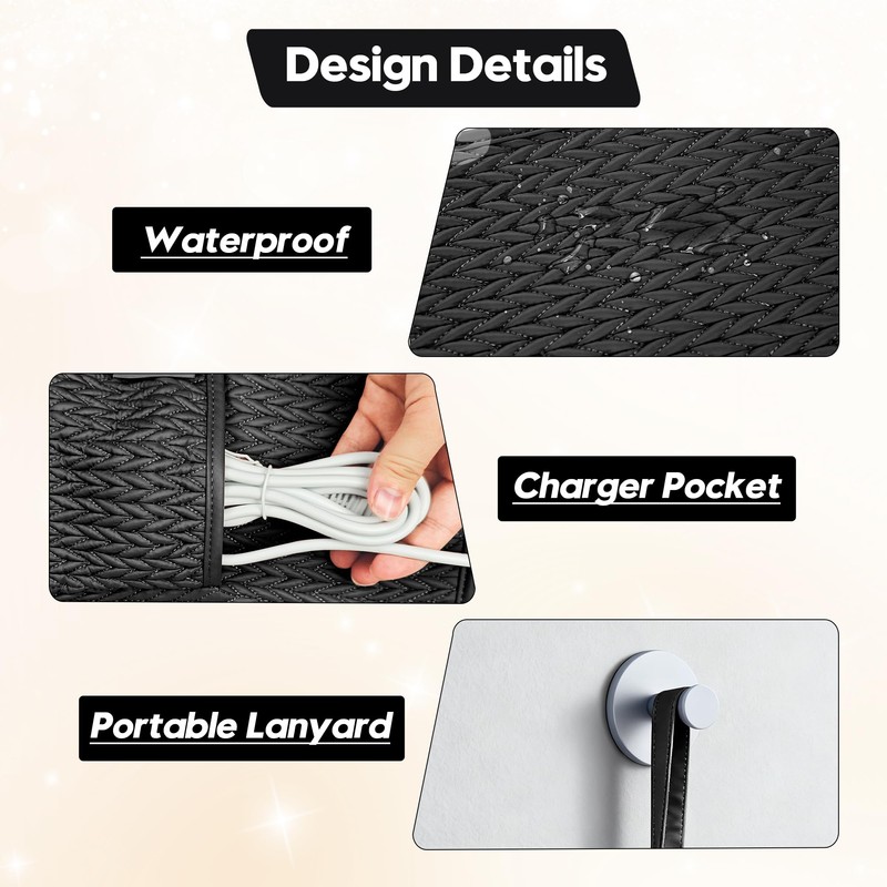 Feybaul Hair Tools Travel Bag, Heat-Resistant Curling & Flat Iron