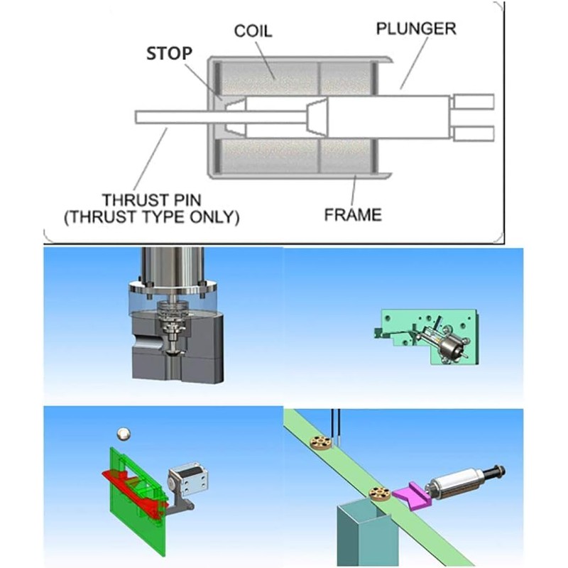DC 12V Push Pull Solenoid 35mm Long Stroke Small Electromagnetic
