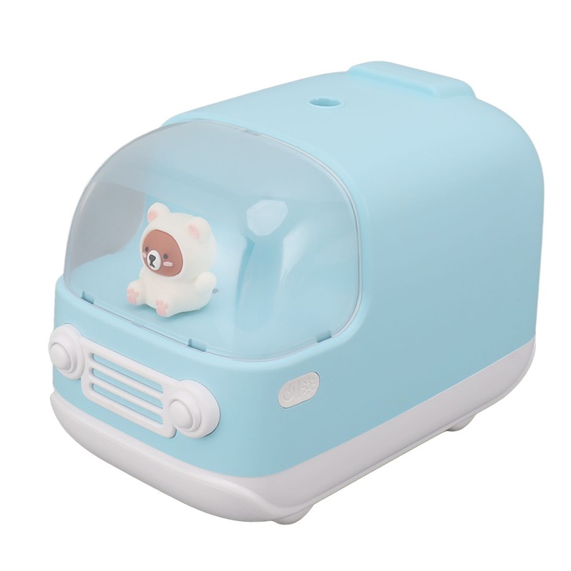 Cute Small Humidifier 350ml Bear Bus Shape USB Charging Portable