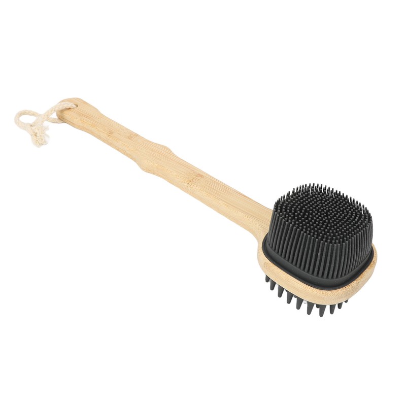Long Handle Bath Brush with Handing Rope Silicone Shower Back