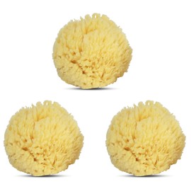Baby Buddy Absorbent Natural Bath Sponge, Ultra Soft Premium Sea Wool Sponge, Soft on Baby's Tender Skin, Bath Accessories Baby and Kids, Infant Bath, Biodegradable, Hypoallergenic, 3pk, 4in