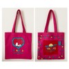 Peanuts SNAP3520N Nostalgica Colored Tote Bag with Pockets, Illumination, Pink
