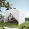 PHI VILLA Privacy 10’x10’Pop up Canopy Tent Enclosed Instant Gazebo